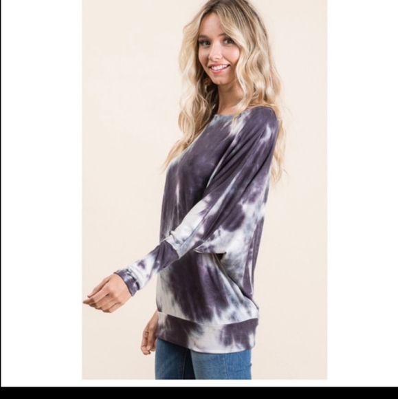 Sale Women's tiedye off shoulder top - Picture 7 of 12
